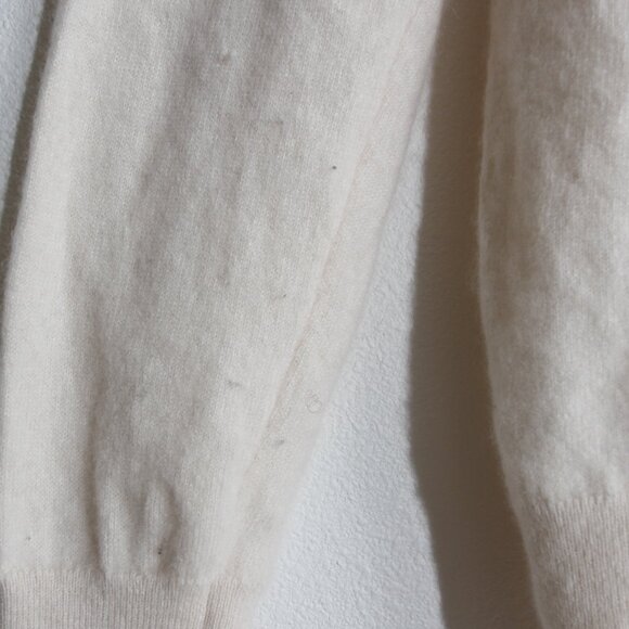 Quince 100% Mongolian Cashmere Crewneck Sweater Ivory Long Sleeve Size Small - Picture 11 of 13